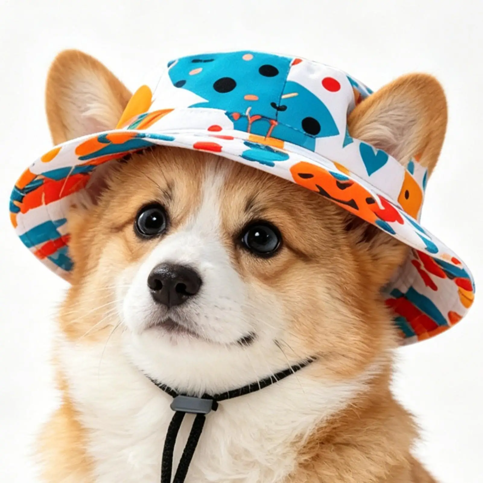 Dog Cat Sun Protection Hat Pet Sun Hat For Cats Sunlight Blocking Round Brim With Ear Holes For Outings Photography Sports