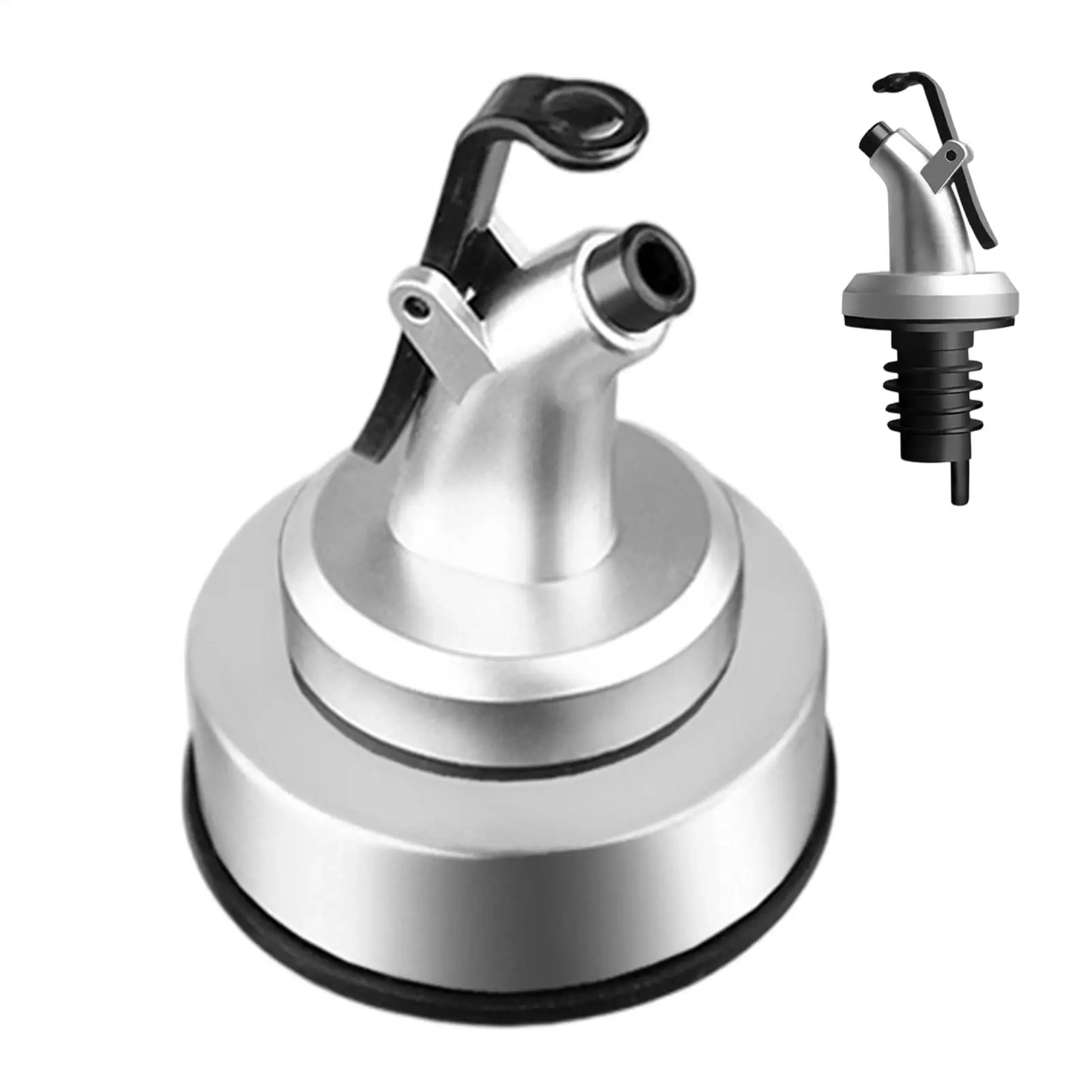 Olive Oil Pour Spout Leakproof Press-Type Stainless Steel Nozzle Bottle Pourer Nozzles for Soy Sauce Vinegar Cooking Wine Dining