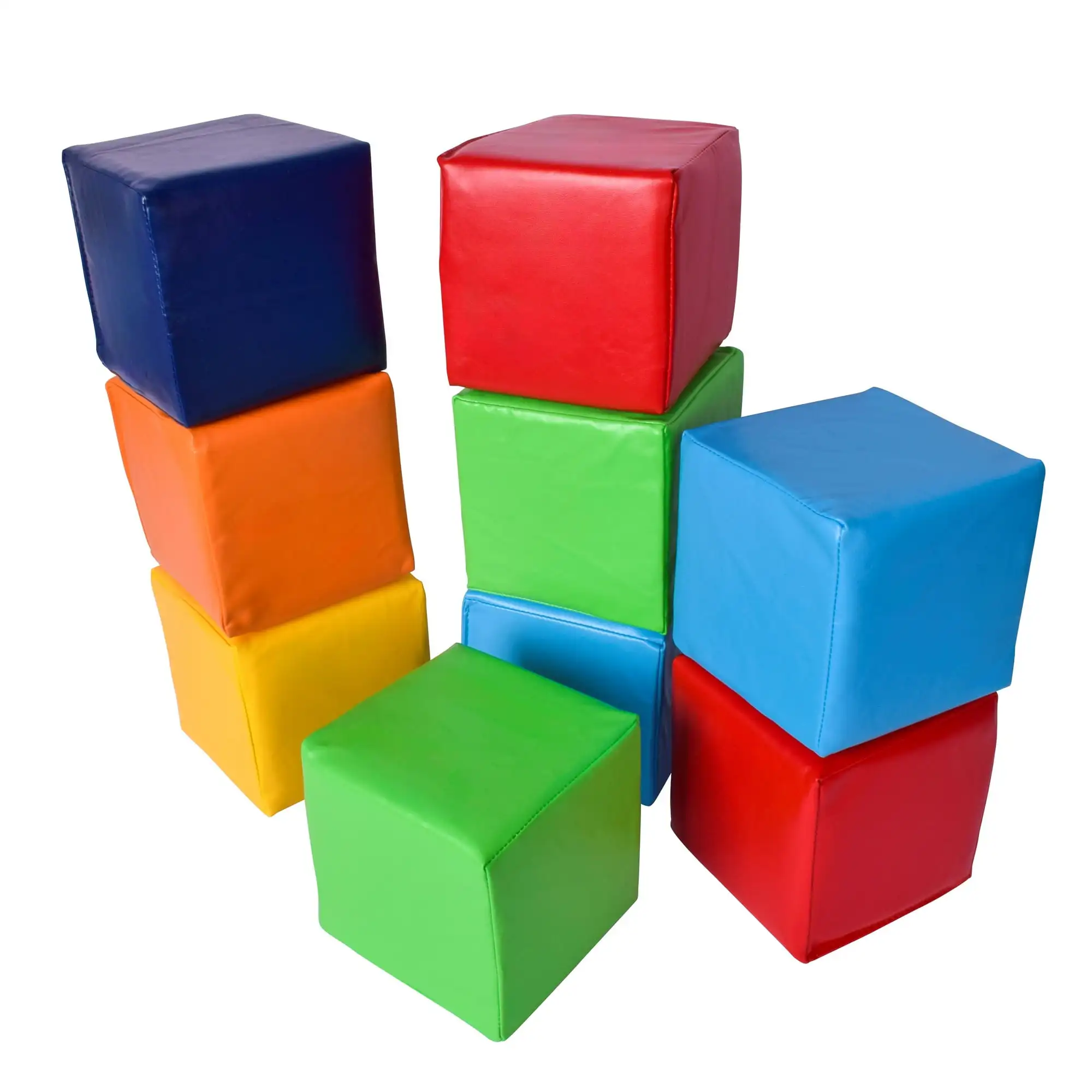 Bloques de Espuma Piel Sintética Suave, Multicolor, 9 Piezas