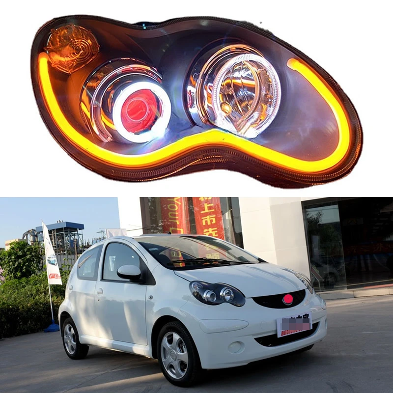 For BYD F0 2008 09 10 11 12 13 2015 Retrofit the dual-lens LED xenon lamp daytime running lamp turn signal lamp assembly