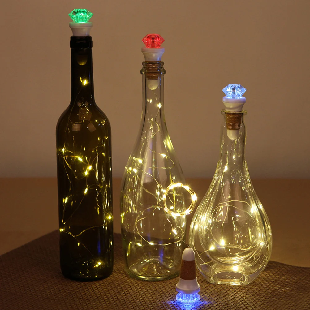 2PCS/Set USB Rechargeable Bottle Lights Flash Warm White Light Party Christmas Halloween Wedding Decoration S