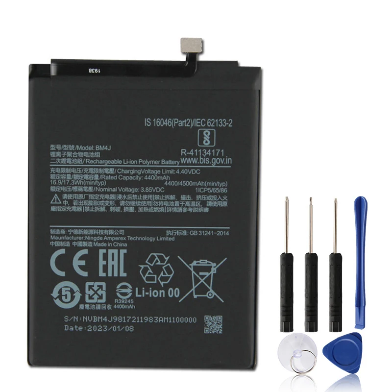 الإنتاج في 2024 BM4J بطارية الهاتف 4500mAh لشاومي ريدمي نوت 8 برو استبدال البطارية بطاريات عالية الجودة مع أداة #6