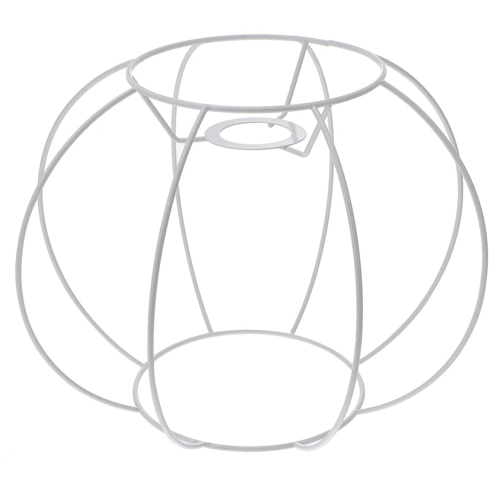 

Ball Lampshade Bracket Globe Wire Frames for Large Light Bulb Metal White Pendant Holder DIY Lantern Material Sturdy Durable