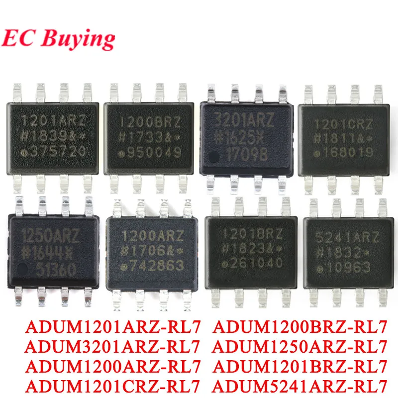 5Pc/1pc ADUM1250ARZ-RL7 1201ARZ 1200BRZ 3201ARZ 1250ARZ 1200ARZ 1201BRZ 1201CRZ 5241ARZ ADUM1201 SOIC-8 Digital Isolator Chip IC