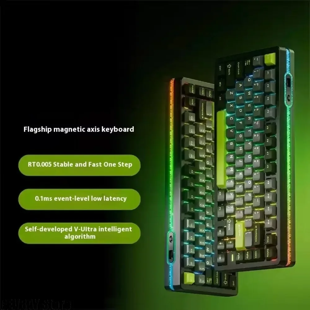 

NEW VGN Ultra Pro Neon Keyboard Three-Mode Wireless Bluetooth Magnetic Axis Gaming Gasket Hot-Swappable Rgb Mechanical Keyboard