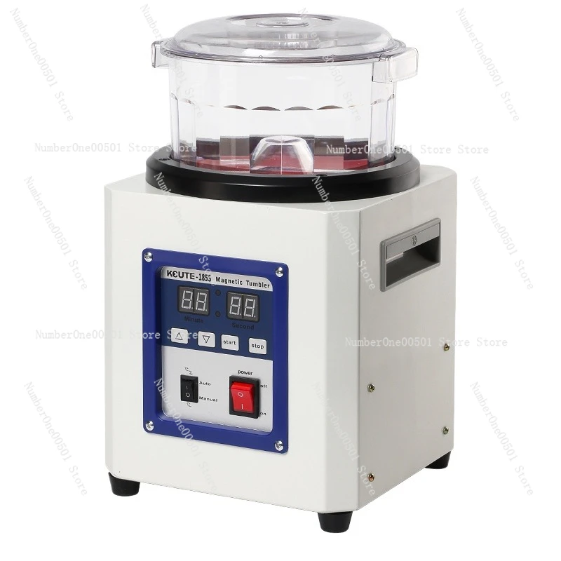 KT185 Magnetic Polishing Machine Deburring Finisher for Stainless Steel Aluminum Jewelry Metals Parts Cleaning