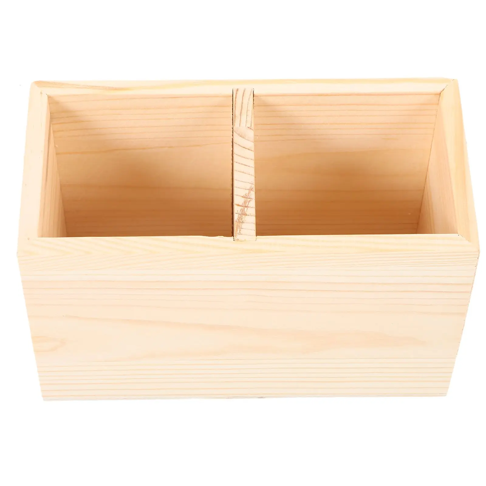 

DIY Pine Wood Container Unfinished Wooden Pot Solid Color Thickener Pen Holder Pencil Organizer Desk Storage Box Multifunction