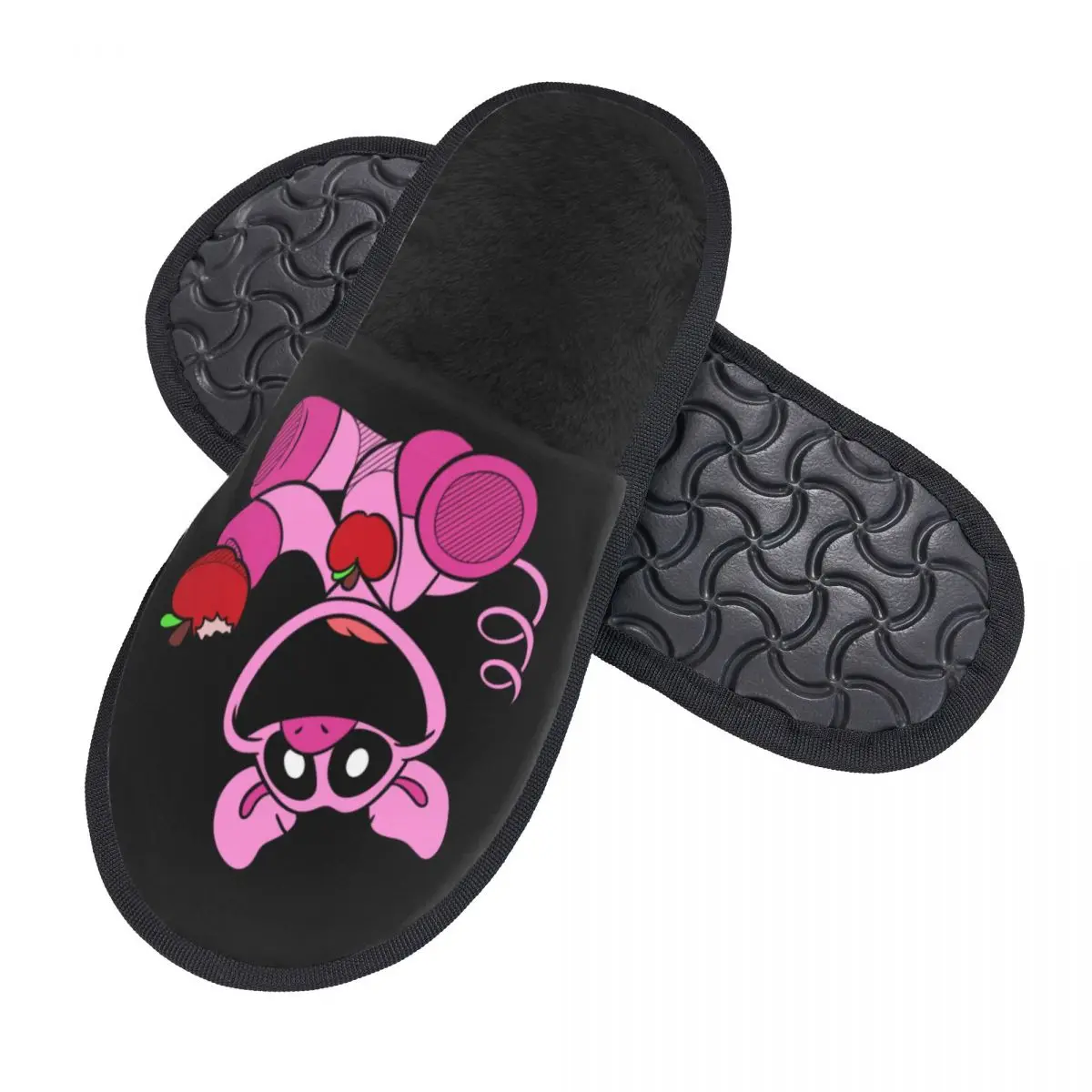 Custom Picky Piggy Render Smiling Big Mouth Critters Memory Foam Slippers Women Comfy Warm Scarry Animated Game House Slippers