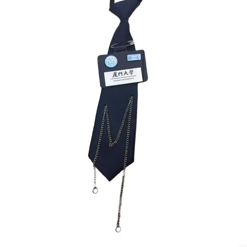ربطة عنق L5YA احترافية بسلسلة معدنية مربوطة مسبقًا للنساء والفتيات مناسبة لمؤتمرات العمل والمكاتب