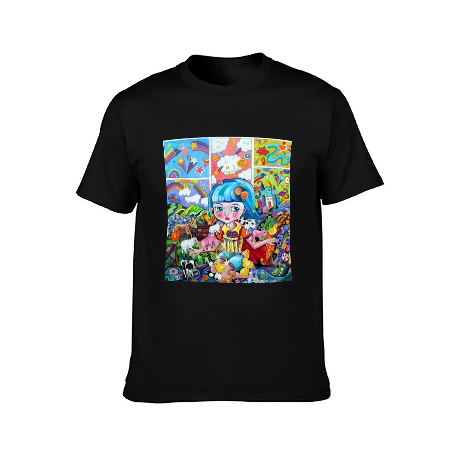 Serena sets the farm animals free T-Shirt, Summer Casual Cotton Tee, Oversized Streetwear Tops, Vintage Graphic Print