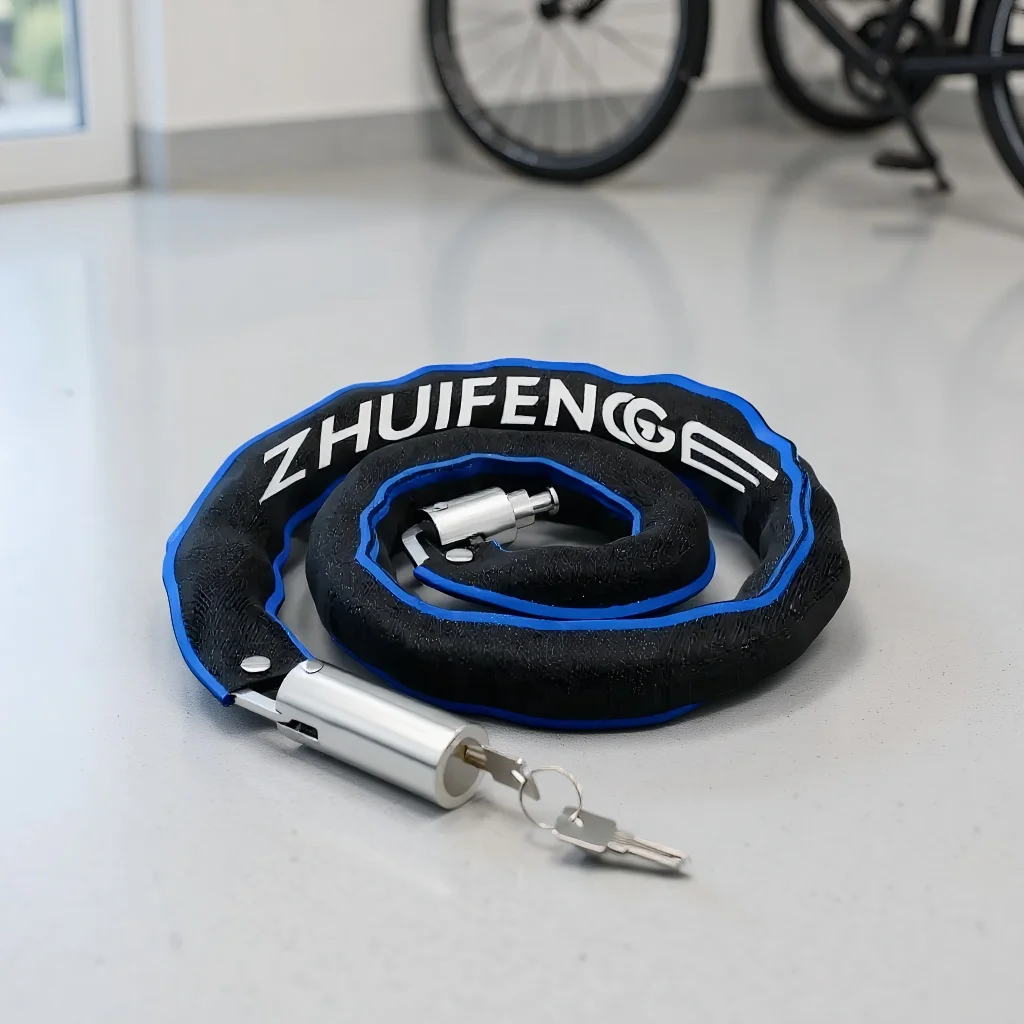 

Sleep Better at Night. High Security Chain Lock for Motorcycles - Hardened Steel, Anti-Cut & Anti-Pick.