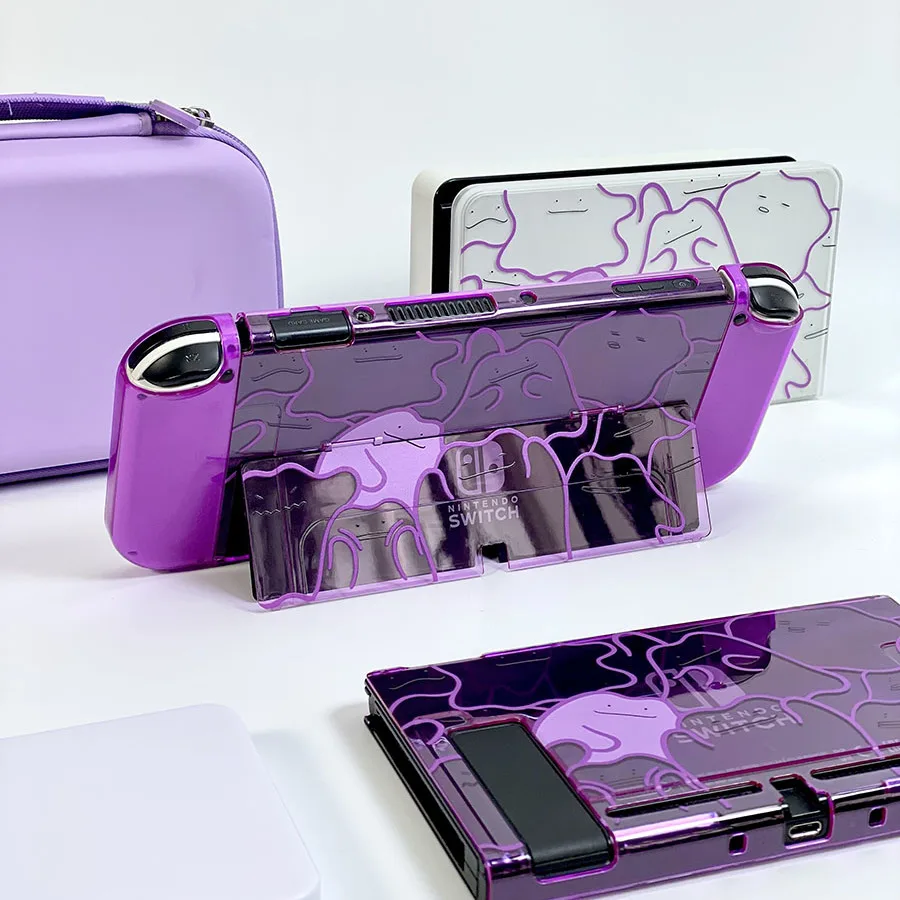 Cute Switch 2 Protection Case for Nintendo Switch 2/OLED Consoles Joy-Con Cover Custom Transparent Game Console Case Accessories