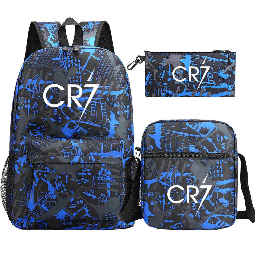 CR7 Backpack Printing School Bags for Teenage Girls Boys College Schoolbag High Student Nylon Laptop Mochilas