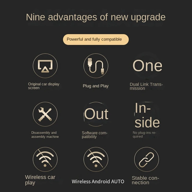 Wireless Carplay Android Adapter Android Auto Auto Adapter 2-in-1 Wireless Adapter konvertieren verkabelt in Carplay Wireless Box