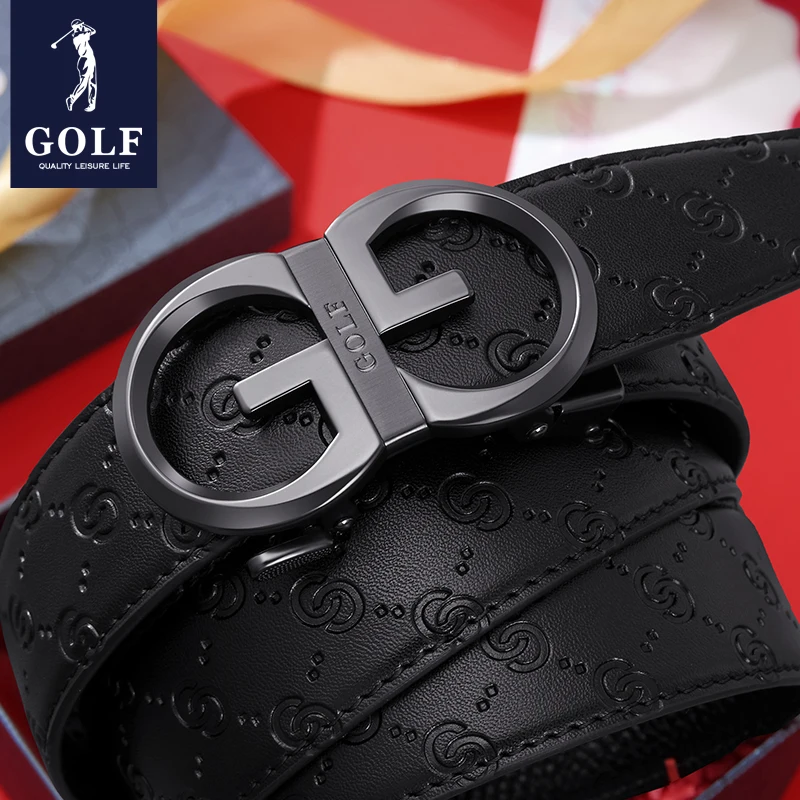 GOLF2023 New Business and Leisure Men\'s Belt Elegant Classic Metal Automatic Buckle Fashion Versatile Belt