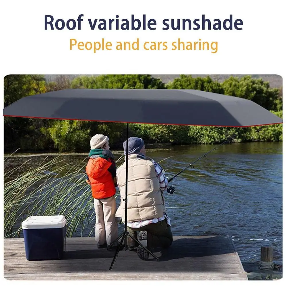 Car Roof Sun Umbrella Car Roof Cloth Dustproof And Uv Resistant Outdoor Waterproof Folded Portable Canopy Cover