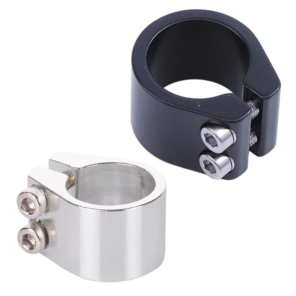 Durable Double SeatPost Clamp  31 8mm Diameter  Replacement Bike Part  Suitable For Old School Bikes Black/Silver