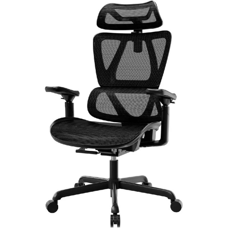 

Ergonomic Office Chair,High Back Desk Chairs with Separate Lumbar Support,Magic Armrests,Adjustable Wide Headrest,Comfy
