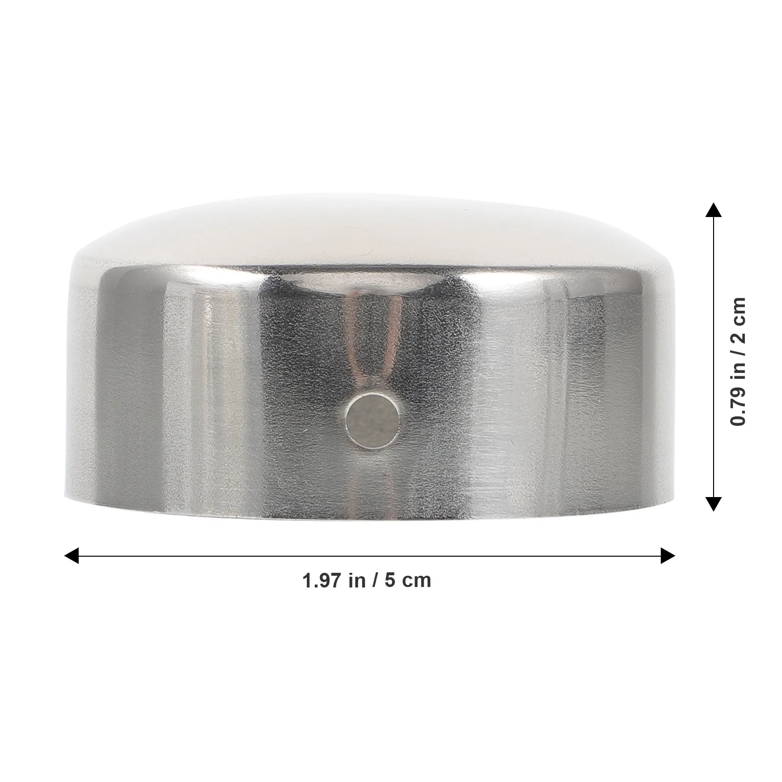 2Pcs Tough Stainless Steel Handrail End Caps with Screw Hole Secure Fit Rail Support Caps for Tube Stair Railing Accessories