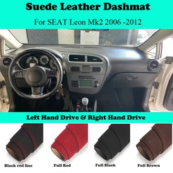 Ornament Carstyling Suede Leather Dashmat Dashboard Cover Dash Sunshade Mat For SEAT Leon Mk2 2006 2007 2008 2009 2010 -2012