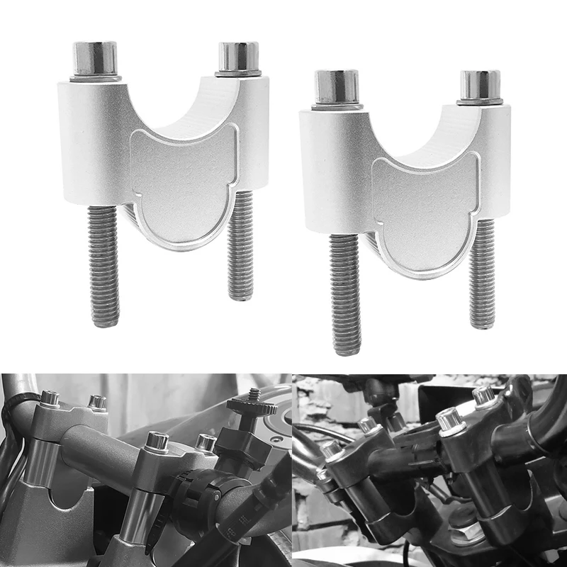 Motorcycle Handlebar Riser Bar Mount Handle Clamp Universal 28mm 1 1/8