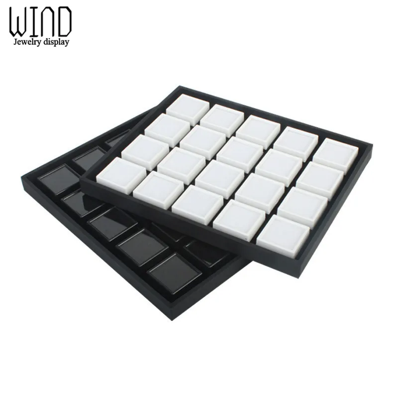 

3cm/4cm/5cm Diamond Jewelry Organizer Box Stone Gems Jewellery Packaging Box Counter Gemstone Display Storage Case Pendant Tray