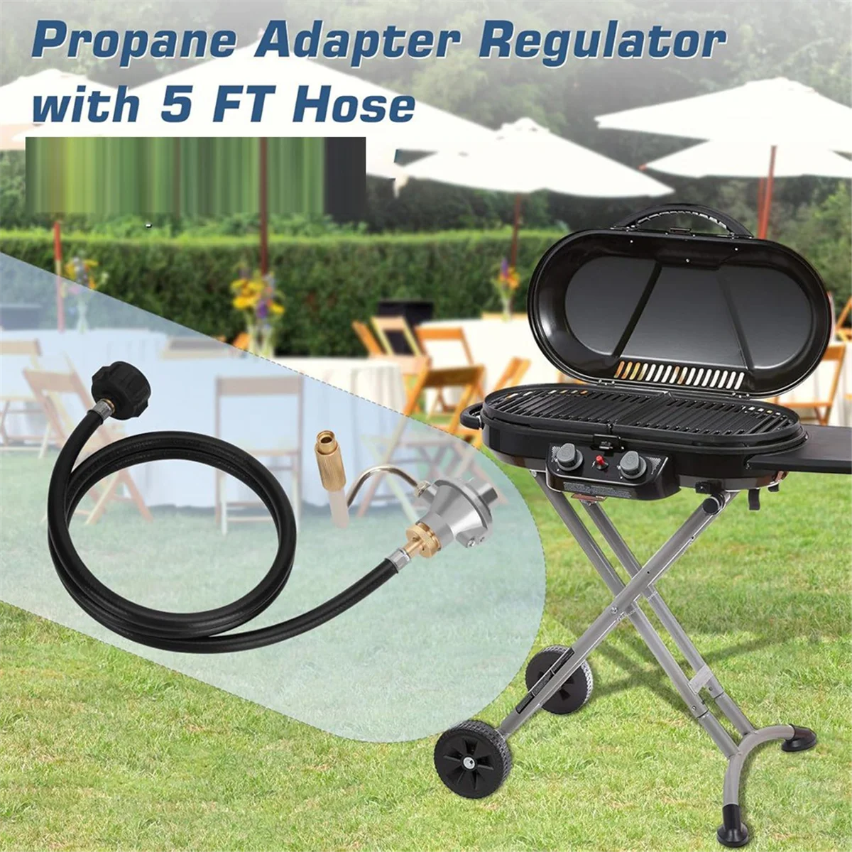 

T61C_Grill Regulator for Coleman Roadtrip Grill with Propane Adapter Hose
