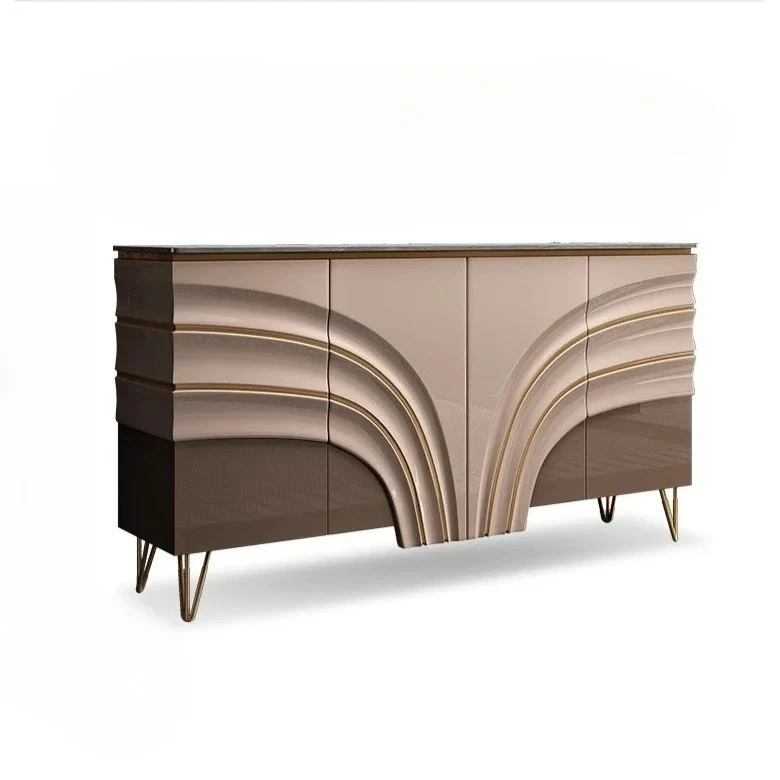 

Итальянская легкая роскошная обеденная боковая каменная плита, средневековая фойе из цельного дерева, многослойная доска, входной шкаф для обуви, большая плоская вилла