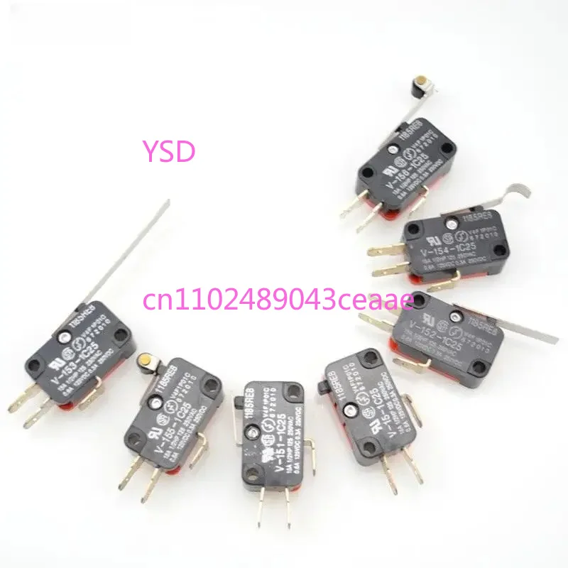 50PCS New Momentary Micro Limit Switch V-15 151 152 153 154 155 156-1C25 0.3A/250VAC