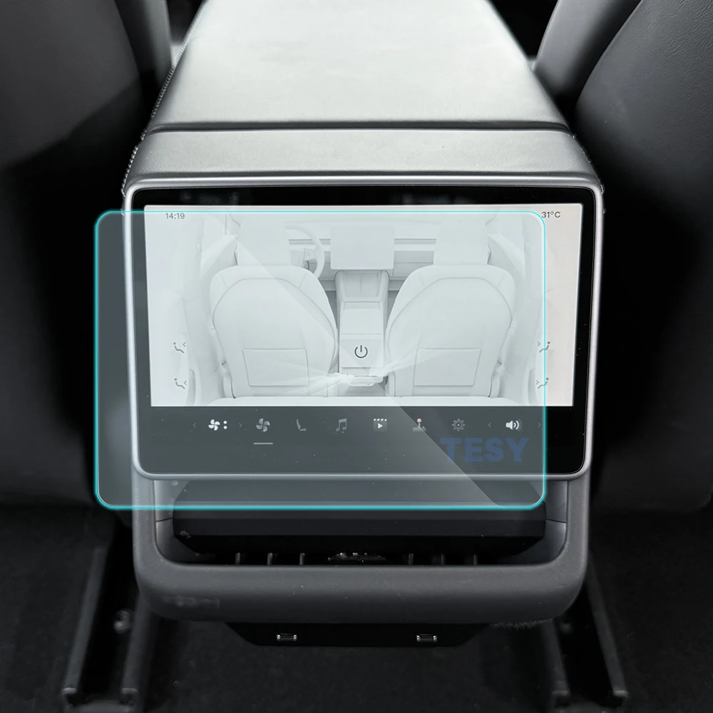 Film protecteur en verre trempé pour le nouveau modèle Tesla Y Launch 2025 modèle 3 Highland 2024, protection de commande centrale de rangée arrière