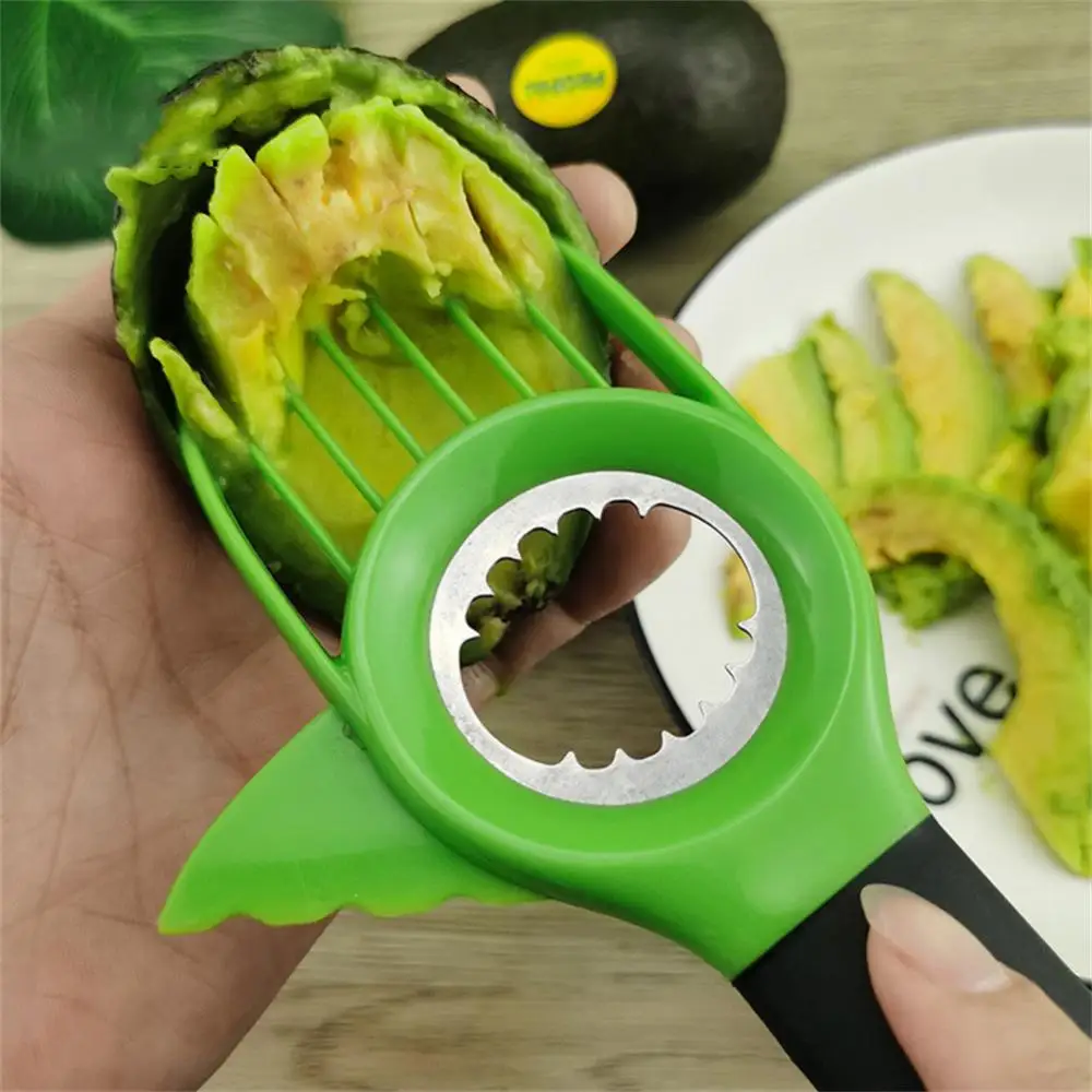 

Avocado Slicer 3 In 1 With Silicon Grip Handle Avocado Shea Corer Splitter Pitter Cutter Pit Remover Multifunctional Fruit Knife