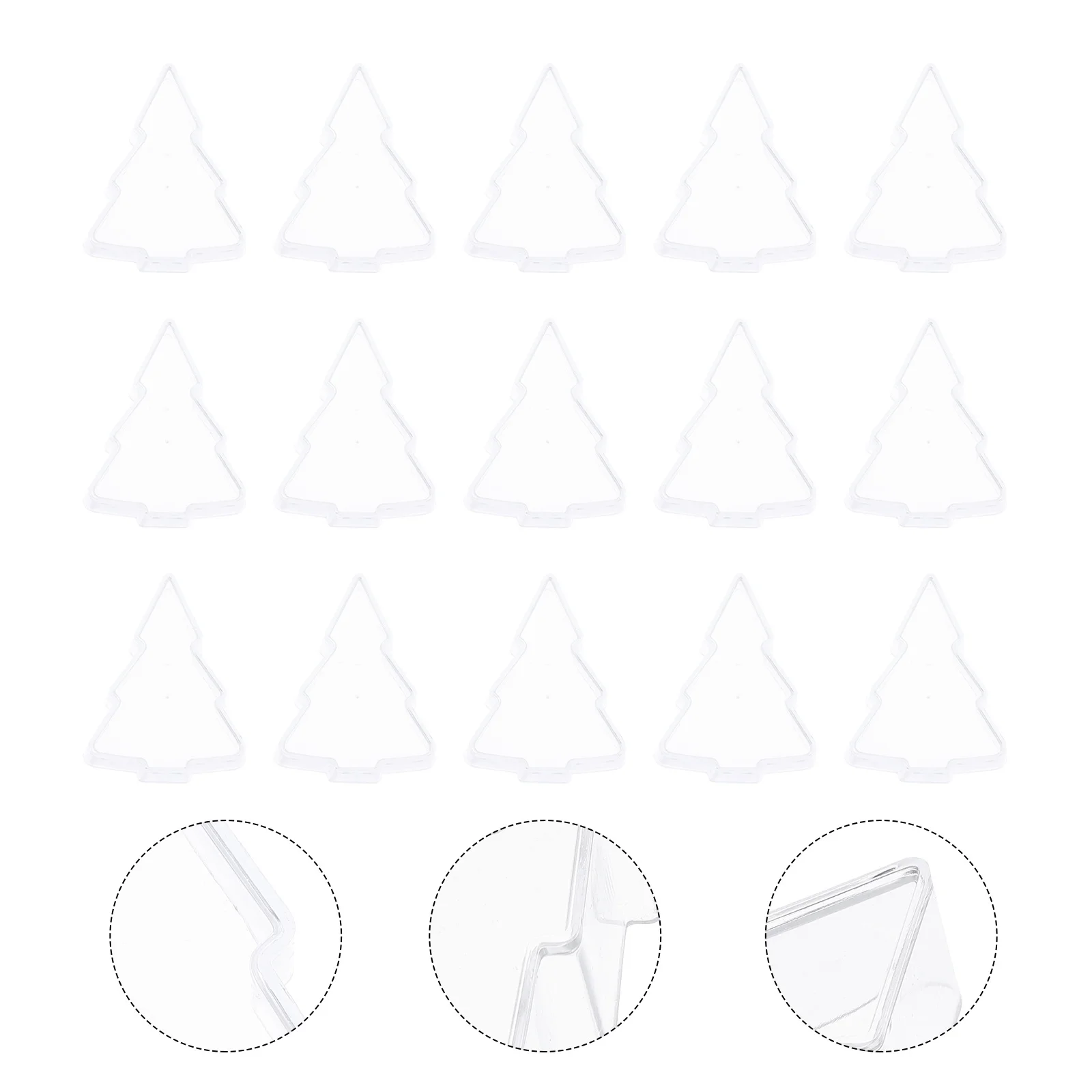 20 قطعة شجرة عيد الميلاد جرس أكواب الشمع حاويات بلاستيكية Diy بها بنفسك صنع حامل مثبطات اللهب أداة ديكور عيد الميلاد #2