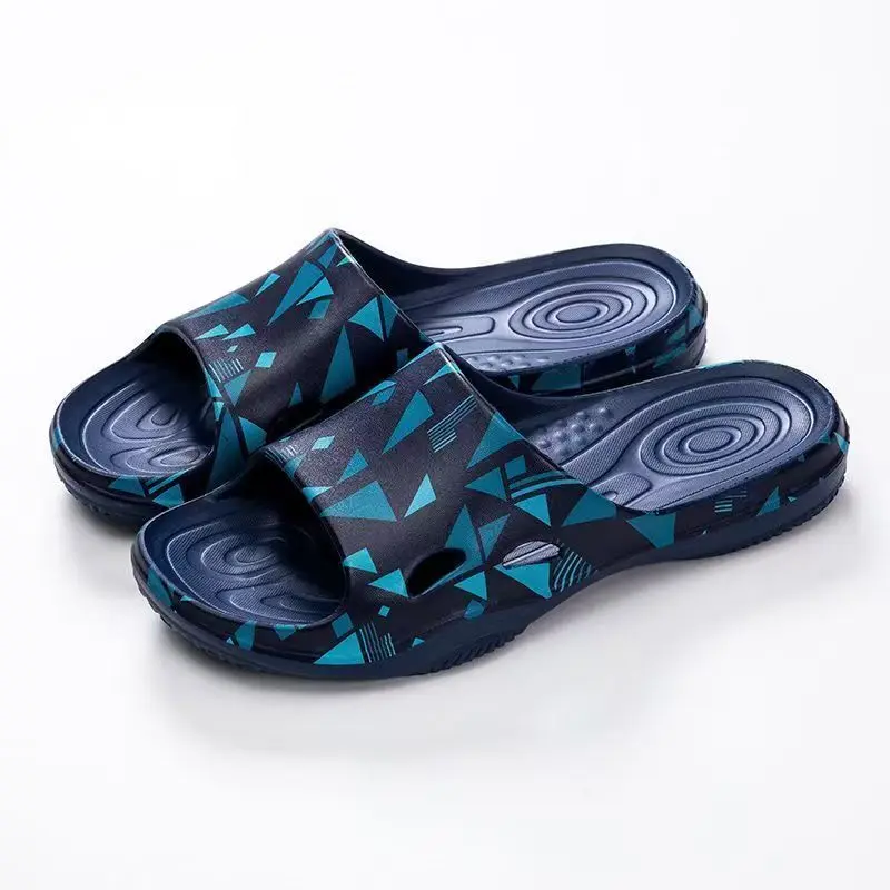 

Summer New Men One Word Anti Odor Slippers Soft sole Non Slip Lightweight Home Slippers Bathroom Slippers Outdoor Beach Slippers