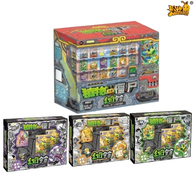 KAYOU Plants Vs Zombies Saga of Legends Saga of Legenos Pack Vol.1 Booster Pack Official Trading Card for Kids Fans Collectible