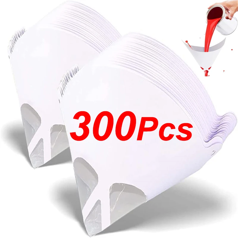 10-300Pcs Car Paint Spray Mesh Paper Filter Purifying Straining Funnel Disposable Paint Filter Conical Micron Paper Funnels Tool