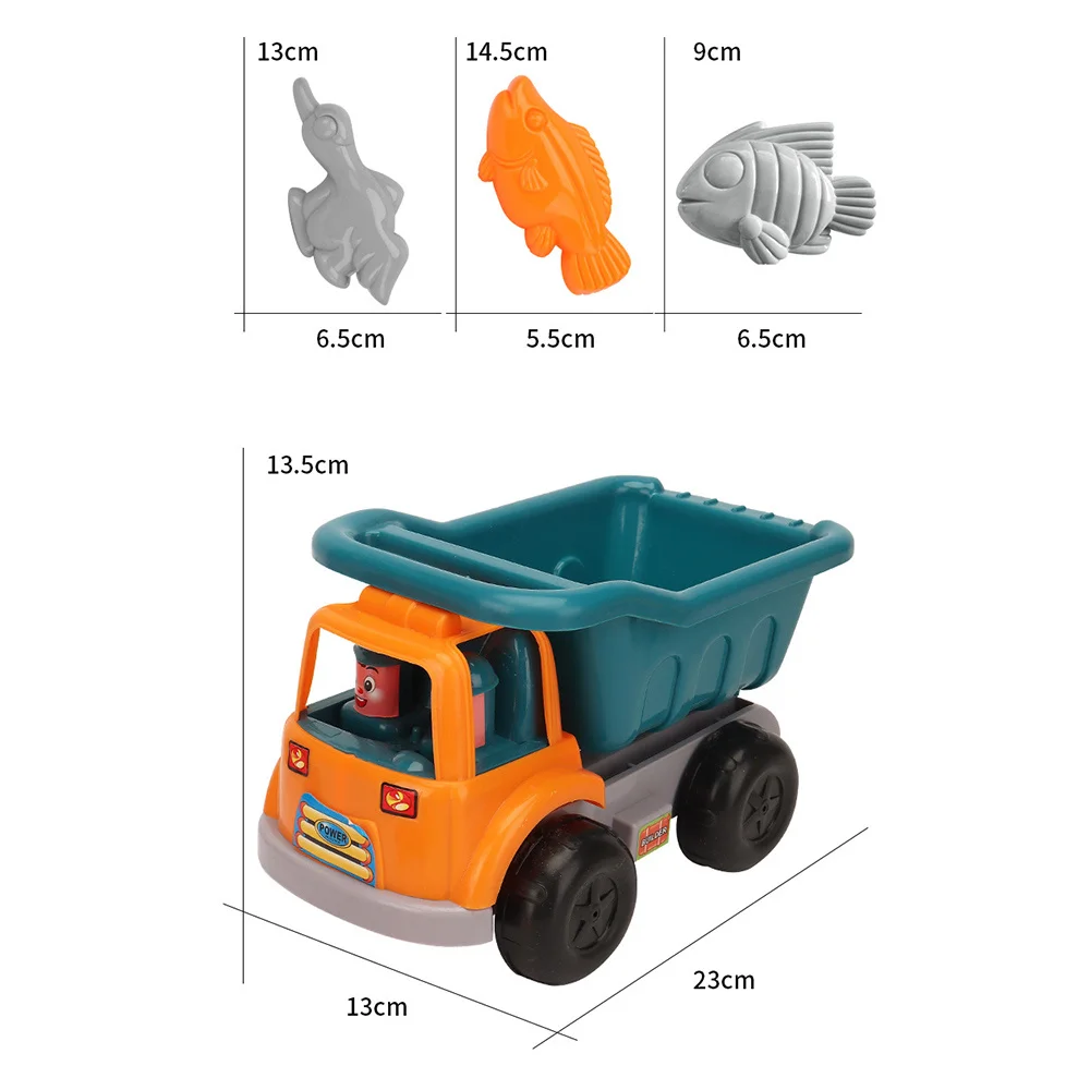 어린이 해변 장난감 세트 휴대용 모래 파기 도구 재사용 가능한 여름 물 장난감