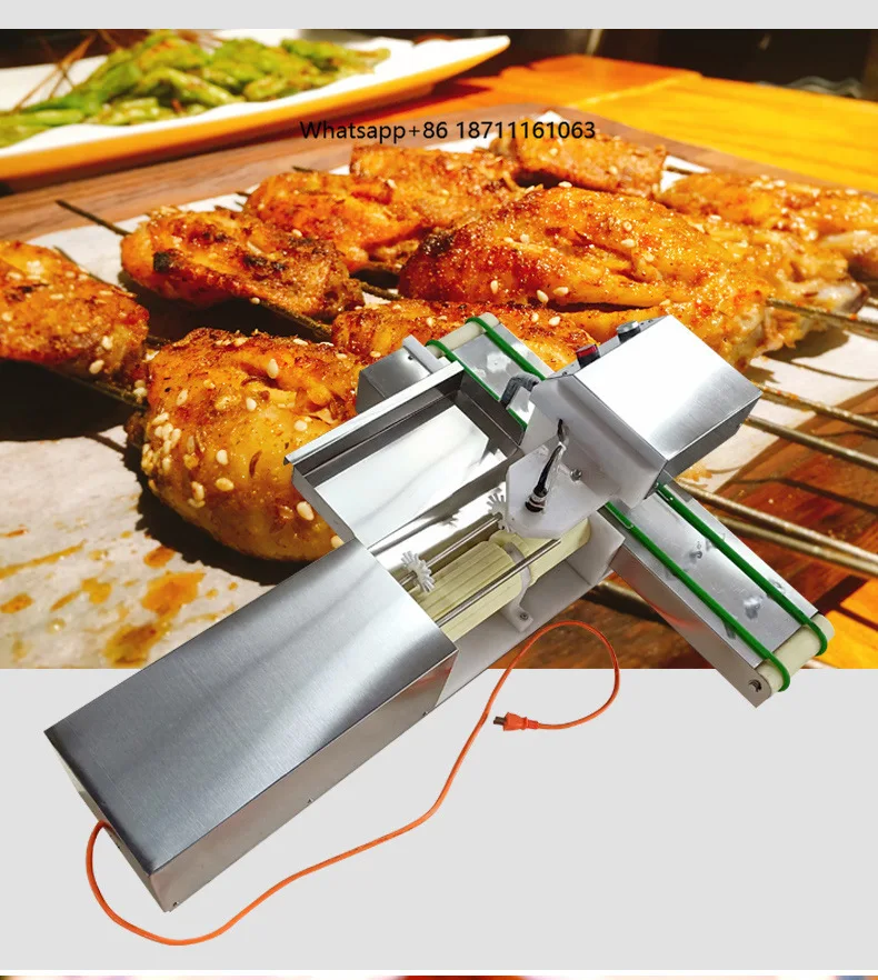 BBQ Kebab Skewer Machine Meat Skewering Equipment for Restaurant Shish Kebab Skewer Maker