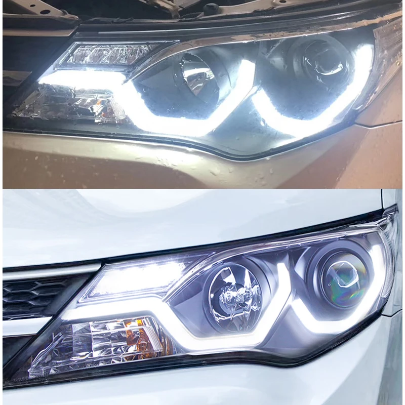 Head Lamp for Toyota RAV4 Headlight 2013 2014 2015 Brand Eagle Eye New Rav4 LED DRL Hid Bi Xenon Auto Accessories