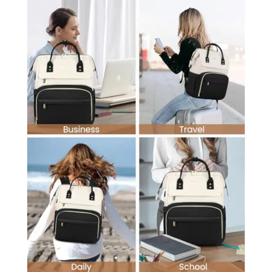 Laptop Backpack for Women, Fashion Computer Backpacks Purse, School Student Bookbag for Girl, Business Travel Bags, Doctor Nurs view 6
