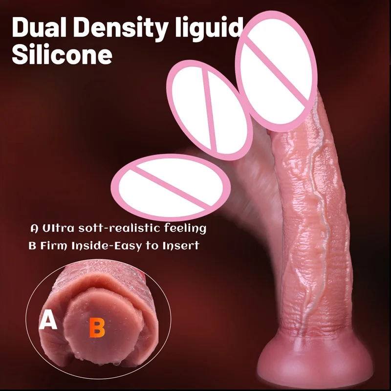 Women Soft Realistic Silicone Anal Plug Long Dildo Masturbator G Spot Hands-Free Penis Strong Suction Cup Play for Adult Sex Toy view 3