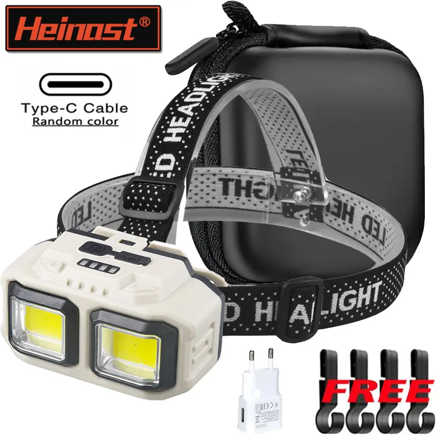 Super Bright LED Induction Headlamp USB Rechargeable Flashlight Headlight Waterproof Head Light For Outdoor Camping Fishing
