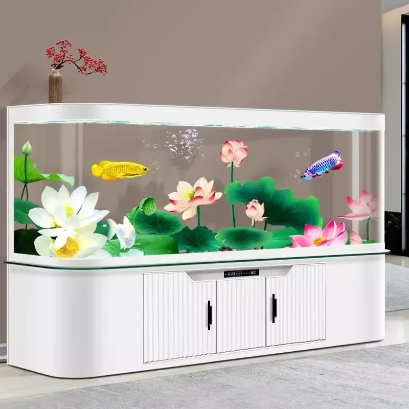 

Гостиная, новая гостиная, небольшой встроенный напольный резервуар для золотой рыбки, вертикальная настенная бесплатная коробка для водыAA