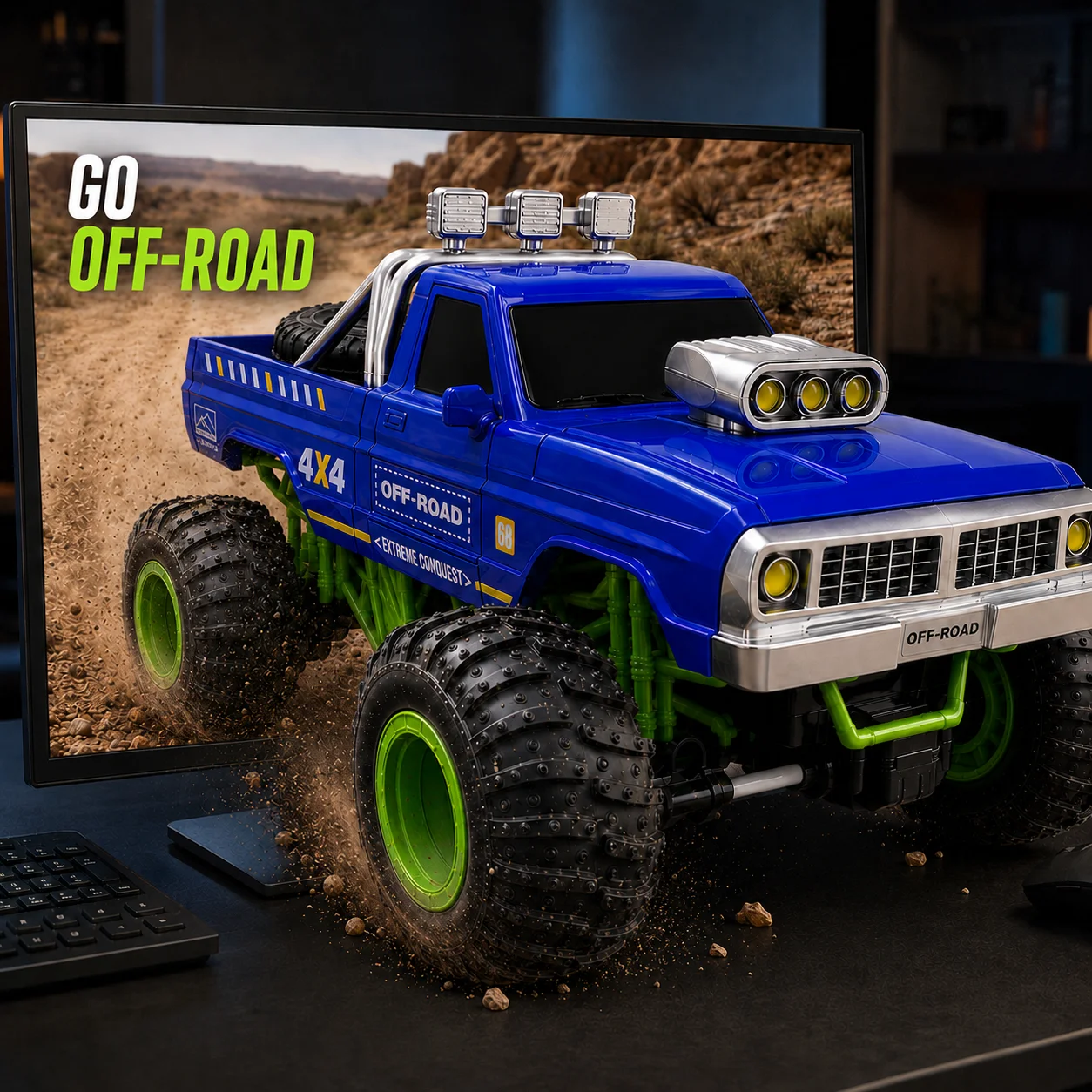 Caminhão RC Off-Road Verde Neo - Rc Truck Monster avaliação e preço