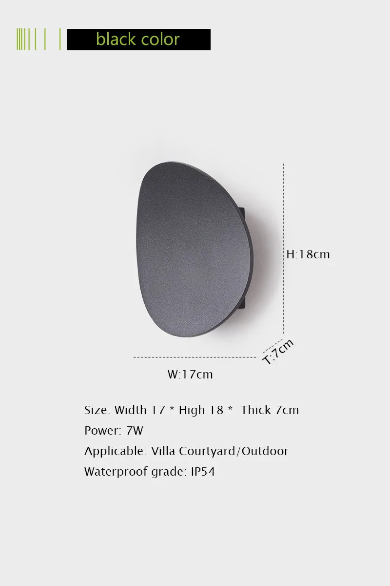Applique murale LED en aluminium pour porche extérieur, lampe étanche pour maison, porte, décoration