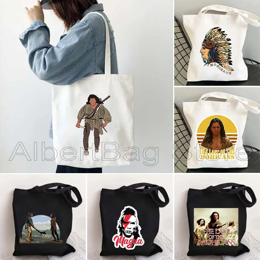 

Vintage The Last Of The Mohicans Hero Shot Books Lover Gifts Women Canvas Shoulder Tote Bag Harajuku Shopper Reusable Handbag