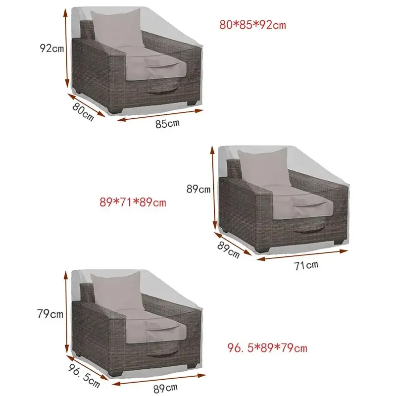 210D Waterproof Garden Chair Covers,Outdoor Anti-UV Dust Stackable Chairs Covers,Patio Chair Covers Furniture Protector Cover