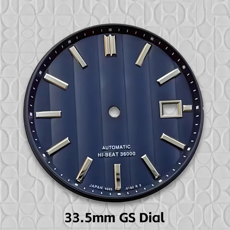 

Brand new NH35 dial, diameter 33.5mm, GS logo, non-luminous modified GS wave-pattern diving mechanical watch face accessory