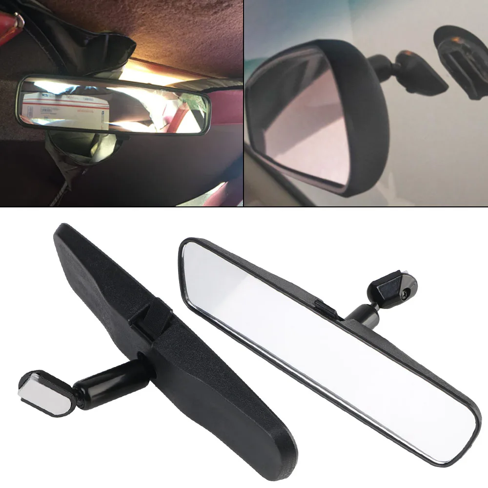 Car Styling Interior Rear View Mirror Universal Wide Angle Rearview Mirror Adjustable 360° Rotates With Tool