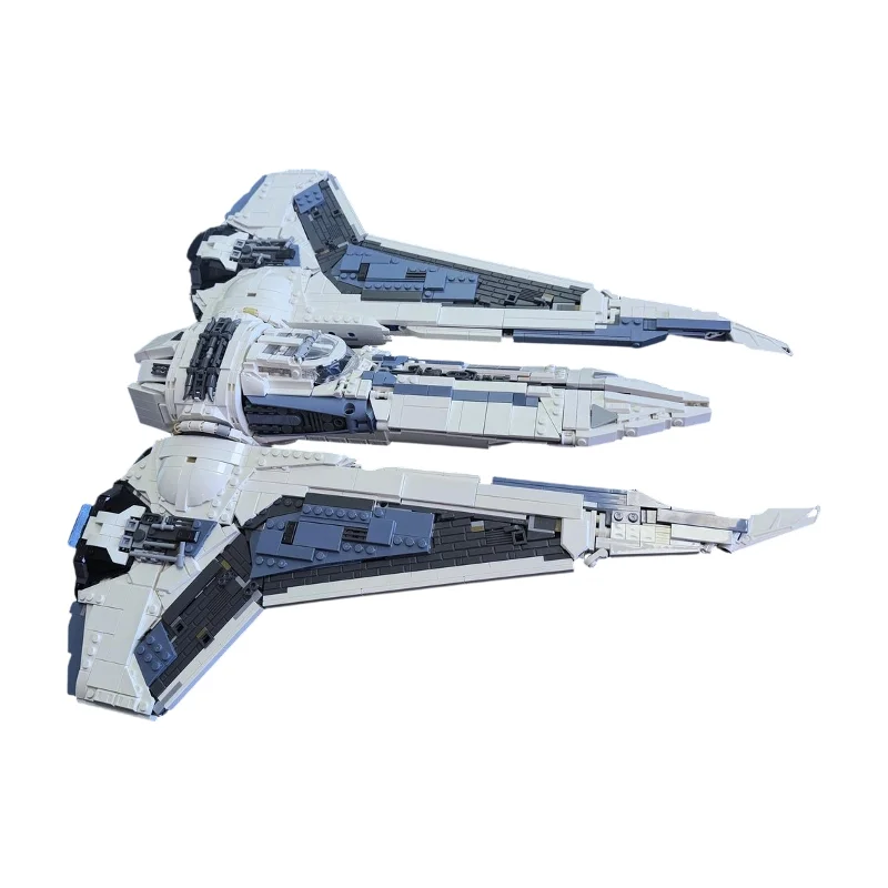 Space Combat Ship MOC-bouwset, Galactic Spaceship Battle Model Bricks voor hobbyliefhebbers en vakantiecadeaus - afbeelding 2