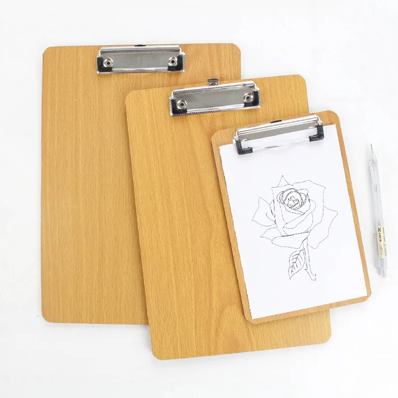 Wood Board Clip Clipboard Writing Boards Folder File Office Stationery Wooden Pad Menu Ply Wood Hardboard A4/B5/16K/8K/A3